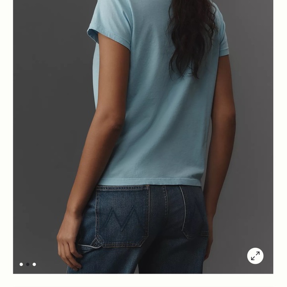 MOTHER Soft Blue Crewneck Tee - Picture 2 of 11